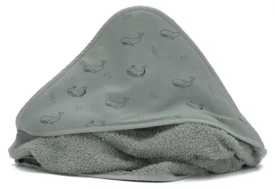 Produktbild von Fillikid Kapuzenbadetuch 75 x 75 - Wal - Grün