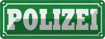 Produktbild von vianmo Blechschild 10x27 cm Polizei Beruf Arbeit