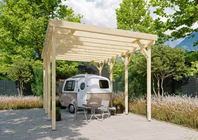 Produktbild von Wohnmobil-Carport Columbus II 4,57x6,50 m - inklusive hochwertigem Stahltrapez