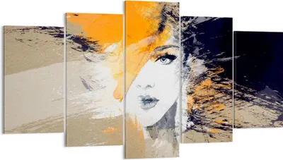 Produktbild von Bild auf Leinwand - Leinwandbild - Abstraktion Frau - 160x85cm - Wand Bild - Wanddeko - Wandbilder - Leinwanddruck - Bilder - Kunstdruck - Wanddekoration - Leinwand bilder - Wandkunst - EA160x85-3656