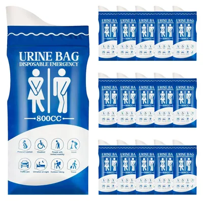 Urinbeutel 16 Stück 800 ml Einweg für Reise und Camping