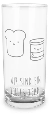 Produktbild von Mr. & Mrs. Panda Glas Toast Marmelade 400 ml - Transparent - Geschenk, Süß, Küche Deko, Wasserglas, Longdrinkglas, Brot, Lustige Sprüche, Toastbrot, Tumbler, Trinkglas