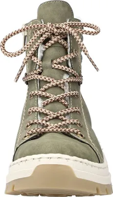Produktbild von Rieker Damen Boot Stiefelette rustikal sportlich Reißverschluss Profilsohle X9334, Größe:39 EU, Farbe:Grün