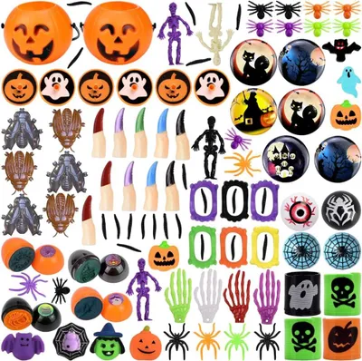 Produktbild von Halloween Feierspielzeug, 100 Stück, 16 verschiedene Designs, für Partys