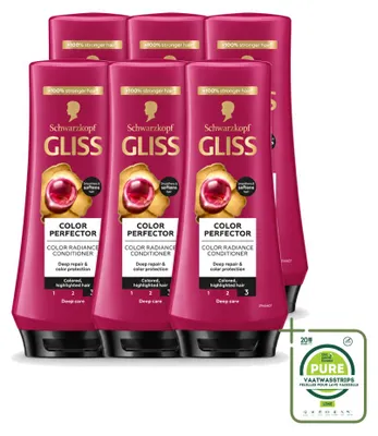 Obrázok produktu pre 6 ks kondicionéru Schwarzkopf Gliss Hair Repair, ochrana farby a lesk, 200 ml - veľké balenie