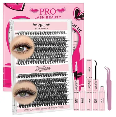Produktbild von Wimpernbüschel DIY Lash Extension Kit 240 Stück D Curl 30D+40D 8-16mm Mix