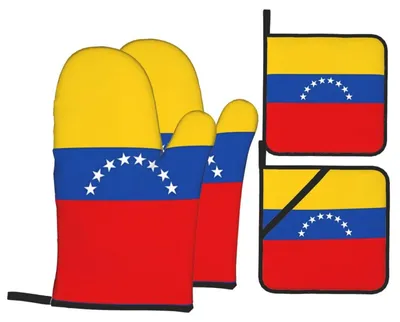 Image de Gants de four résistants à la chaleur, lot de 4, pour la cuisine