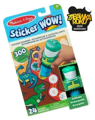 Zdjęcie produktu dla MELISSA Sticker WOW! 50309 Dinozaury książeczka z pieczątkami