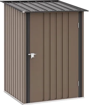 Produktbild von Outsunny Gerätehaus aus Stahl, 0,92 m² Geräteschuppen mit Pultdach für Balkon