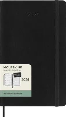 Produktbild von MOLESKINE Buchkalender 2026 Wochen L/A5 Softcover schwarz