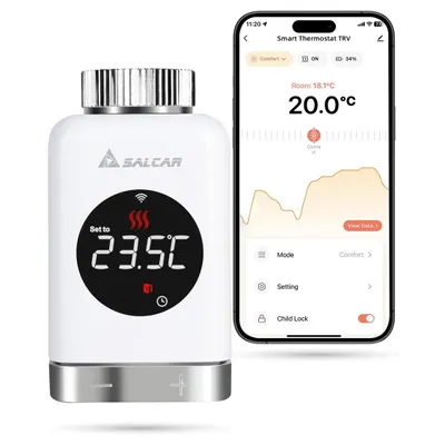 Zdjęcie produktu dla Termostat grzejnikowy Salcar Smart Home WIFI Termostat grzewczy Termostat grzejnikowy Lcd
