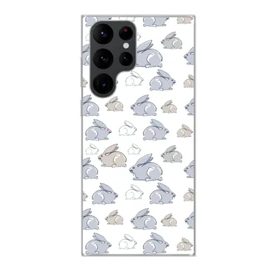 Produktbild von MuchoWow® Handyhülle Schutzhülle Hülle für Samsung Galaxy S22 Ultra Muster - Kaninchen - Ohr - Jungen - Mädchen - Kinder - Kind Silikon Softcase Handy Hülle - Abbildung