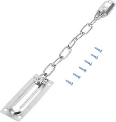 Produktbild von Sicherheitstechnik-Zubehör Türkettenschloss aus 304-Edelstahlguss, Türsicherheitsriegel, robuster Türkettenschutz für Innentür, Zuhause, Büro, Badezim