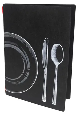 Produktbild von 1x Speisekarte "DISH SET" schwarz A5