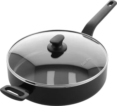 Image de GreenPan Essence, cocotte de 28 cm, noire, revêtement antiadhésif, en aluminium