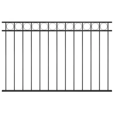 Zdjęcie produktu dla Vidaxl Zauntafel 1.7x1 m Stahlschwarz