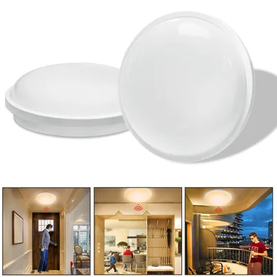 Produktbild von LARS360 LED Warmweiß Deckenleuchte mit Bewegungsmelder 15W 1500lm Radar Sensor Deckenlampe, IP44 Wasserfest Rund
