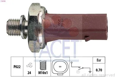 Produktbild von FACET 7.0132 Öldruckschalter Öldrucksensor für VW Golf VII Schrägheck (5G1, BQ1, BE1, BE2) Golf IV Schrägheck (1J1) GOLF VI (5K1) Golf V Schrägheck