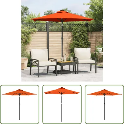 Produktbild von The Living Store Sonnenschirm mit Stahlmast Terracotta 225x225x212 cm