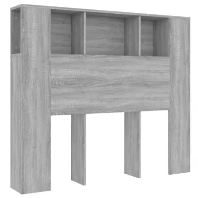 Immagine prodotto di vidaXL Testiera con ripiani Grigio Sonoma 120x18,5x102,5 cm