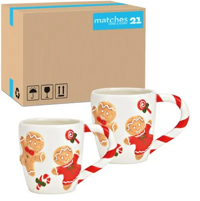 Produktbild von Lebkuchenfigur Weihnachts-Tassen Keramik 36er Karton in 10 cm, 320 ml