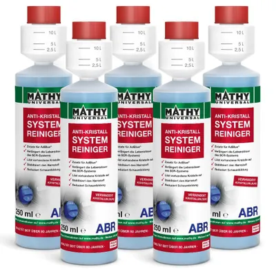 Produktbild von MATHY-ABR Anti-Kristall Systemreiniger 5 x 250 ml - Zusatz für AdBlue® / SCR-Systeme