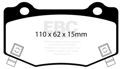 Immagine prodotto di EBC Kit pastiglie freno REDSTUFF Posteriore Cadillac Chevrolet