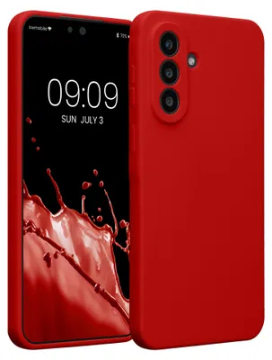 Produktbild von kwmobile Hülle kompatibel mit Samsung Galaxy A57 5G - Hülle Silikon gummiert - Handyhülle - Handy Case in Klassisch Rot