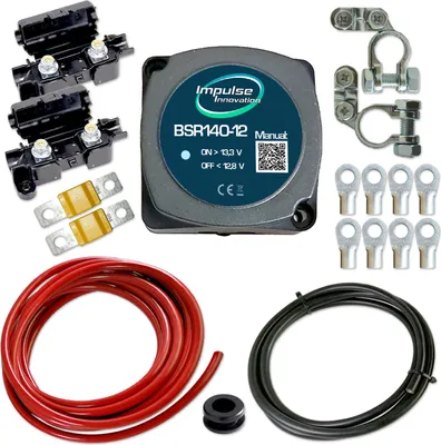Produktbild von Zweitbatterieset | BSR140-12 | Automatik Trennrelais 12V 140A | 3,5m 16mm² Kabel