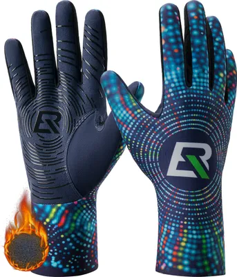 Immagine prodotto di ROCKBROS guanti da ciclismo invernali/autunnali con pile da moto blu navy taglia L