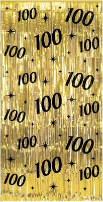 Imagen del producto de Cortina de lentejuelas negra y dorada, 1 x 2 metros, decoración para celebraciones