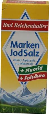 Produktbild von Bad Reichenhaller Jodsalz + Fluorid + Folsäure 500g