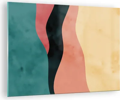 Produktbild von Bilder auf glas - Einteilig - Mehrfarbig Abstraktion Modern - 70x50cm - Glasbilder - Wandbilder - Bilder - Wanddekoration aus Glas - Glas Bilder - Wandbild auf Glas - GAA70x50-4820