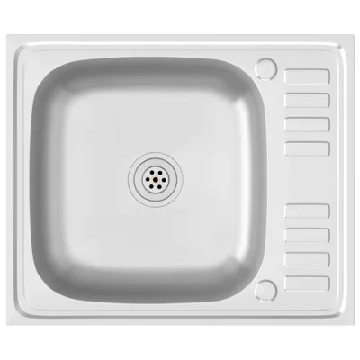 Image de Évier de cuisine et égouttoir argenté 600x500x155 mm inox