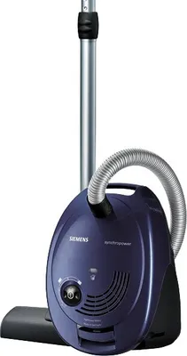 Produktbild von S  Siemens Staubsauger Mit Beutel Synchropower VS06B1110, Bodenstaubsauger, Hygiene-Filter, Bodendüse Für Hartboden Und Teppich, Starke Saugleistung, Langes Kabel, Fugendüse, 700 W, Blau, Moonlight Blue / 700 Watt / Keine Parquet Düse