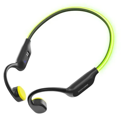Zdjęcie produktu dla Słuchawki przewodzące dźwięk przez kości, wodoodporne, Bluetooth 6.0, CZARNE