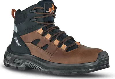 A single work boot is shown against a white background.