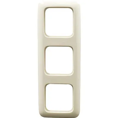 A single, three-gang light switch frame shown vertically against a white background.