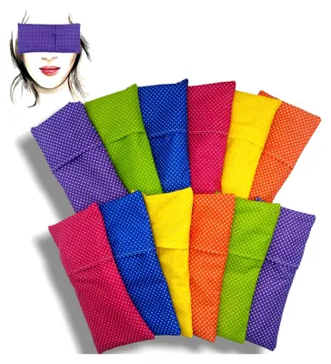 Produktbild von Augenkissen Yoga "Pack 12 Farben" (12 Füllungen, 12 waschbare Bezüge) | Lavendelsamen und Reis | Yoga, Meditation, Entspannung für die Augen