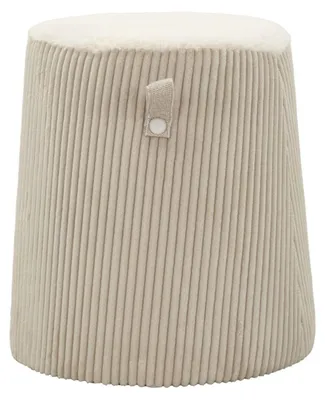 Image de Pouf conique Dublino en polyester blanc
