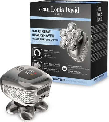 Produktbild von Haarschneider JEAN LOUIS DAVID, 6 Rotationsköpfe, Lithium-Ionen Batterie, Digitalanzeige