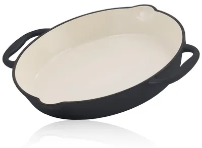 Produktbild von Solidchoice – Emaille-Gusseisenpfanne, Durchmesser 29 cm, mit zwei Griffen