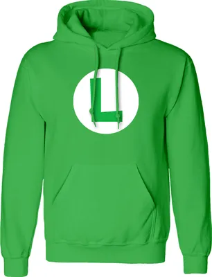 Obrázek produktu pro Nintendo Super Mario Hoodie XL Green Uni Luigi Badge (svetr)