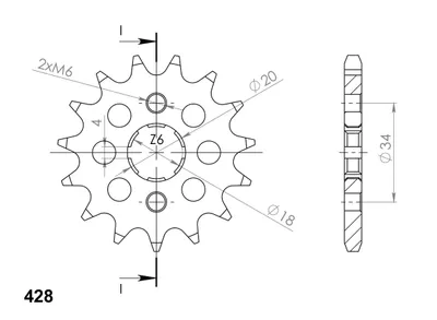Image de Ritzel Supersprox 428 - 17Z CST-259:17|grobverzahnt 18,0/20,0