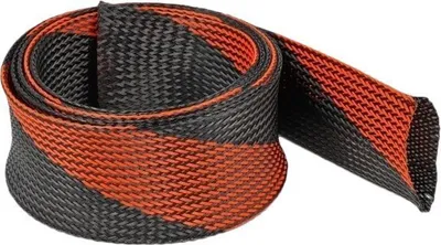 Zdjęcie produktu dla DELOCK Geflechtschlauch dehnbar 2 m x 50 mm schwarz-rot