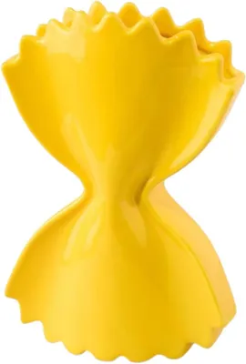 Image de Vase en verre jaune, de 25 cm de hauteur, pour fleurs