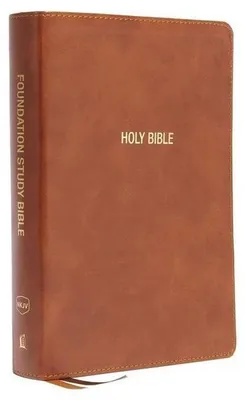 Productafbeelding van NKJV, Foundation Study Bible, Large Print, Leathersoft, Brown, Red Letter, Thumb Indexed, Comfort Print