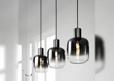 Produktbild von casa NOVA Pendelleuchte SVENJA H 170 cm grau Hängelampe Hängeleuchte