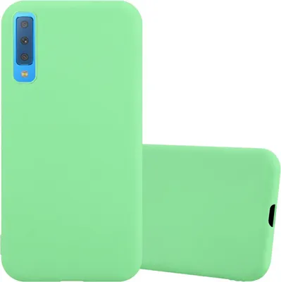 Obrázek produktu pro Cadorabo Case for Samsung Galaxy A7 2018 Protective Case in Green Kryt mobilního telefonu TPU Silicone Case Cover