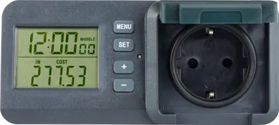 Produktbild von REV Energiekostenmessgerät EP011CTL-GR, LCD-Display, IP44, schwarz/grün